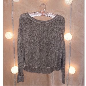 Pink and Gray Long Sleeve Shirt